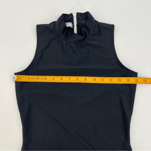 CoverSwim Sleeveless Mock-Neck Swimsuit in Black Size S - Picture 11 of 12